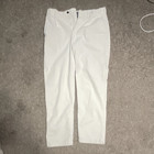 H&M Men's White Cotton Blend Regular Fit Pants 30W Flat Front Pockets — photo 1