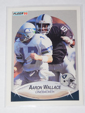 1990 FLEER FOOTBALL UPDATE AARON WALLACE ROOKIE CARD #U-69. rookie card picture