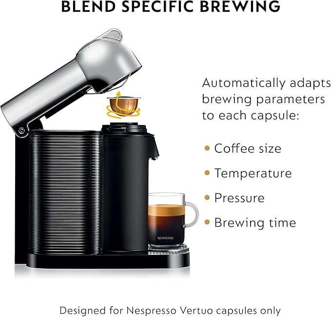 Nespresso Vertuo Coffee and Espresso Maker by Breville, Matte Black
