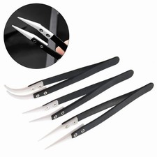 1pc Stainless Steel Ceramic Tweezers Set 0.04 in Repair Tool Kit