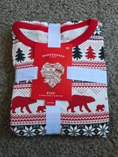 Wondershop Christmas Pajamas Kids Sz 10 Red Long Sleeve 2 Pieces