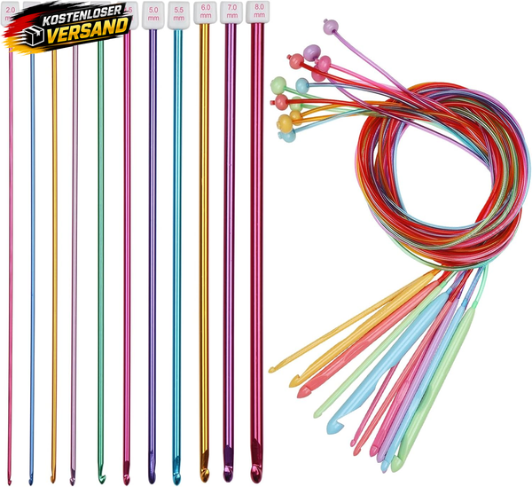 Coopay Tunesische HäKelnadeln Set, 11 StüCk Tunesische HäKelnadel Mit HäKelzubeh-image