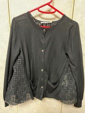 sacai luck Black Lace Cardigan