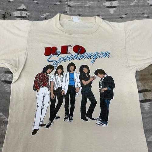 REO Speedwagon Hi Infidelity Tour T-Shirt M 1980s vintage concert t-shirt, vintage, size M, single stitch, B+ condition