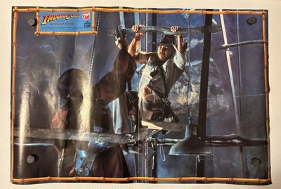 1984 Indiana Jones Temple of Doom 7Up Wendy s Promo Poster 29x19 