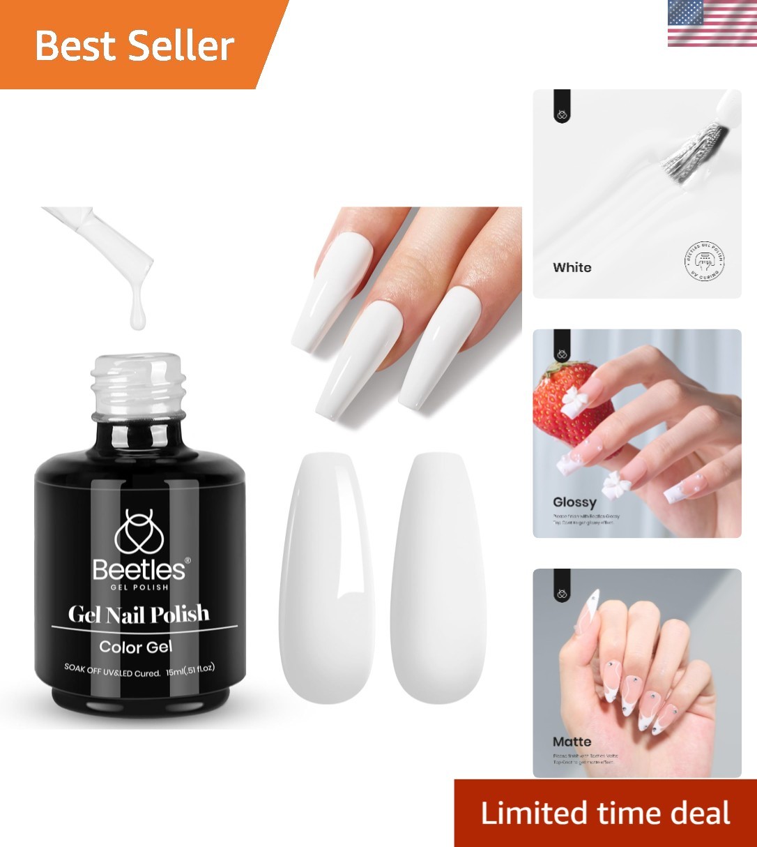 Self-Leveling White Gel Nail Polish - 28 Days of Flawless El