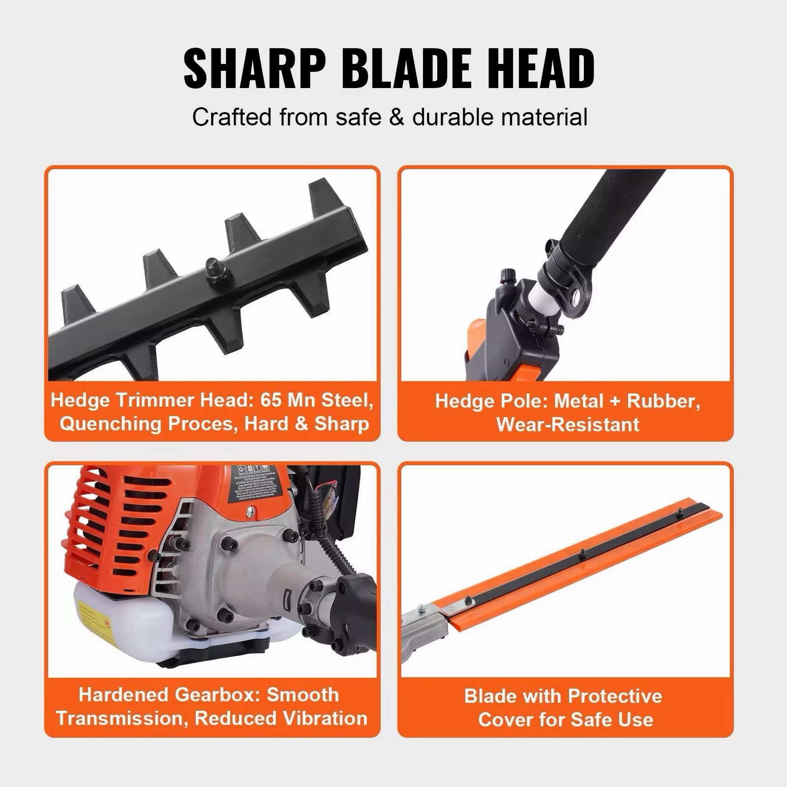 52Cc 6-In-1 Multi-Functional Trimming Tools with Gas Hedge Trimmer, Edger