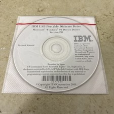 IBM USB Portable Diskette Driver Version 2.0 Windows 98 Vintage Software