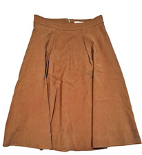 AMISU Damen Fashion Sommer- Boho Midi Rock EU- Gr. (38) Knie lang Farbe: Cognac