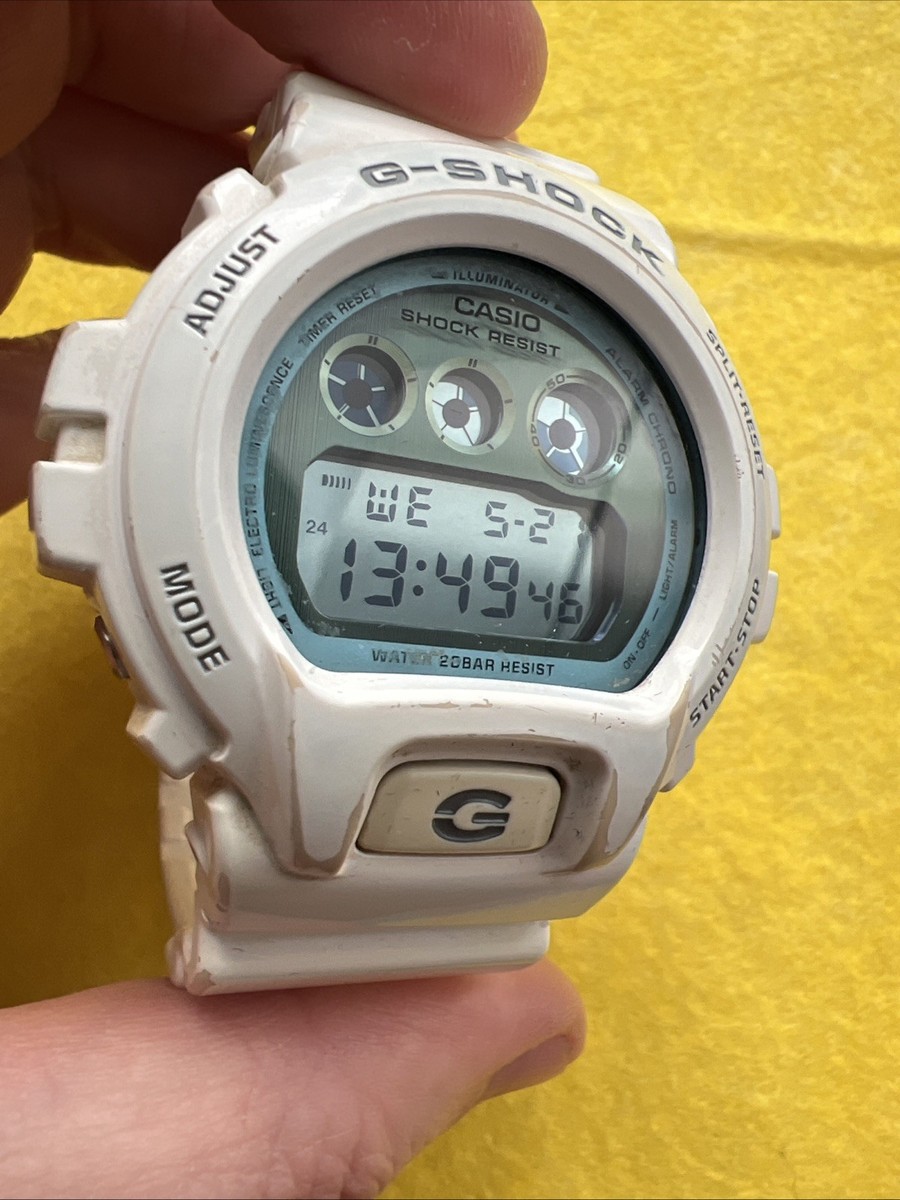 Casio G-Shock DW-6900PL-7 Watch in White with mirrored face | eBay