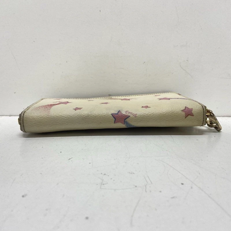 Coach звезда печати слоновой кости розовый кожаный золотой фурнитуры кошелек с ремешком застежки сумочки молнии - Изображение 3 из 4