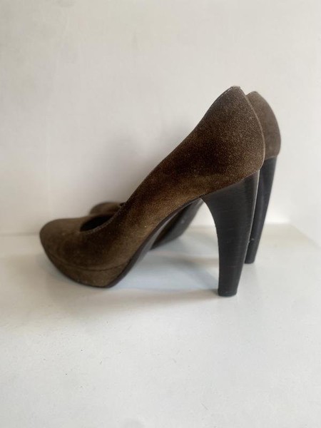 Women BOSS Orange Heels Brown Suede 39