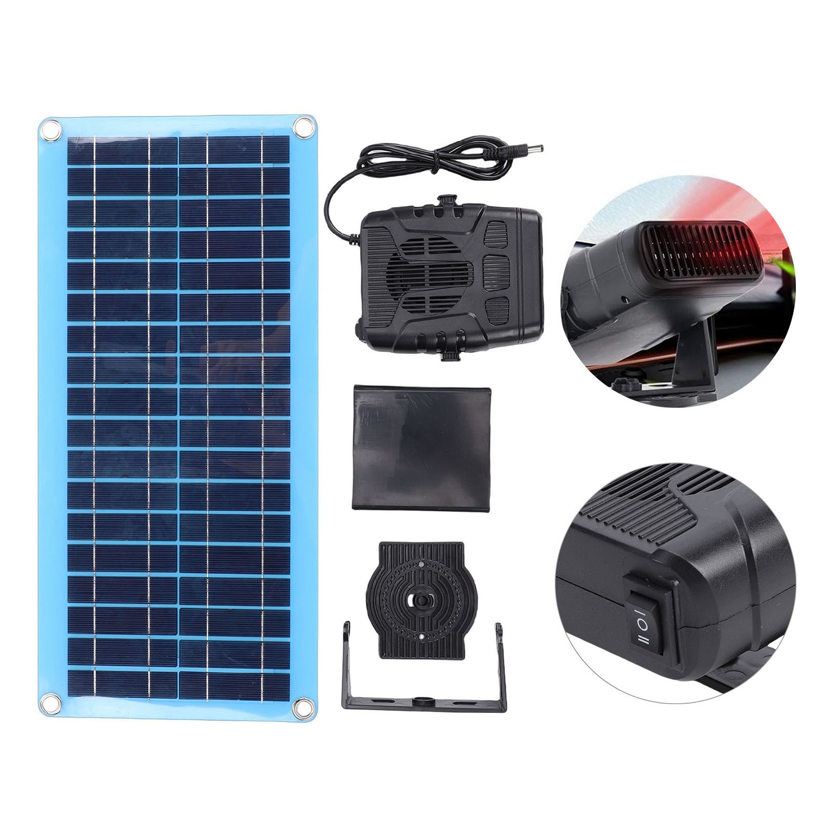 Calentador Solar 30W Portátil Coche Calentador Solar con Protección contra Sobrecalentamiento CALIENTE