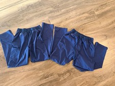 Hanes Comfort Fit Scrub Pants Size Small P Bottoms Work Wear Navy Blue 2 Pr