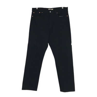 LEVI'S - WOMEN'S 32 -BLACK BUTTON FLY WEDGE STRAIGHT LEG JEANS