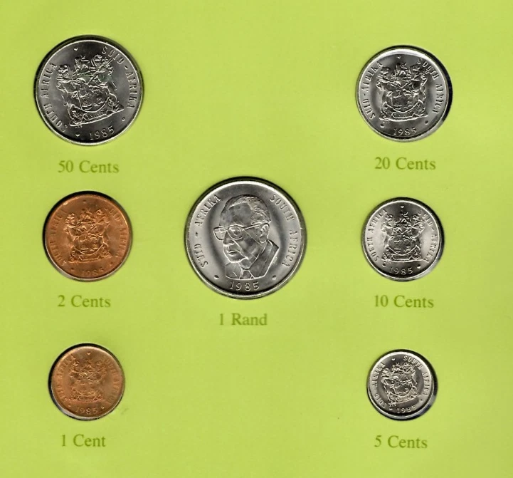 Coin Sets of All Nations South Africa UNC All 1985 1 Rand KM117 - Image 3 of 4