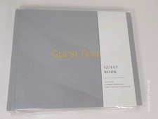 Linen Guest Book Elegant Party Shower Wedding Funeral 100 Pages Any Occasion New