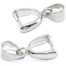 2pcs 925 sterling silver pendant accessories jade pendant buckle pinch