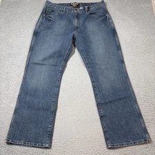 Ariat Jeans Mens 36x30 Blue Denim Rebar M4 Low Rise Boot Work Stretch Bootcut