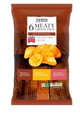 Tesco Meaty Variety Crisps 6X25g X 2
