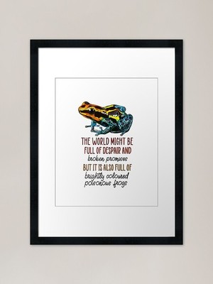 Giftpfeil Frosch Zitat Gerahmte Kunst P Gerahmtes Wandbild Poster Leinwanddruck Bild