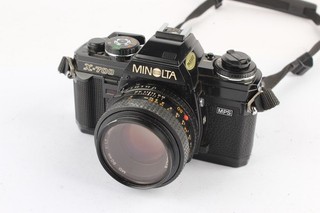 Minolta X 700 Vintage SLR Film Camera Working w/ 50mm f/1.7 Lens