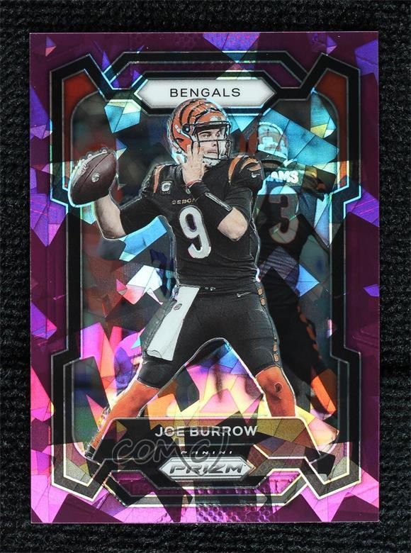 2023 Panini Prizm Purple Ice Prizm 106/225 Joe Burrow #57 19yd