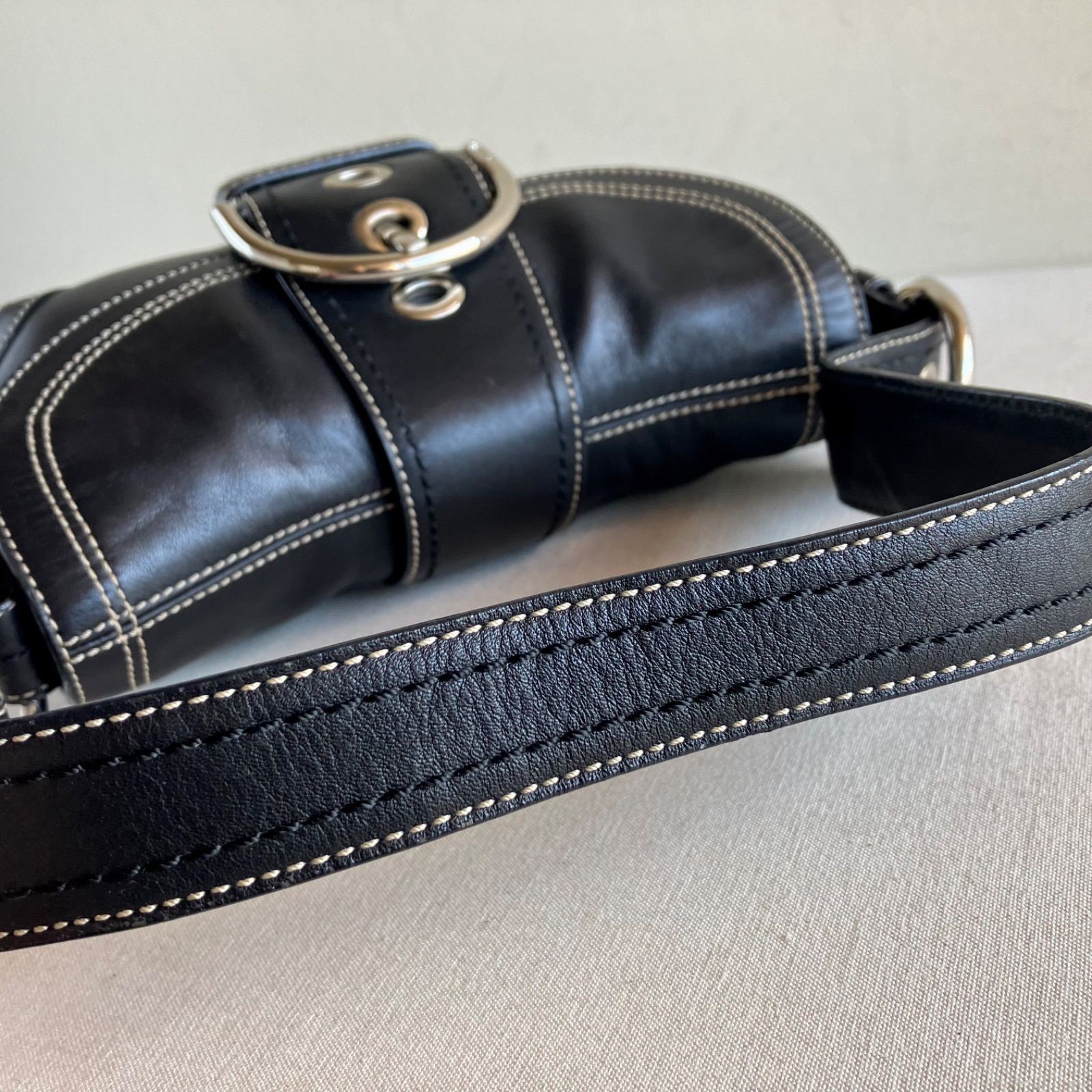 COACH Soho Leather Shoulder Bag Black Authentic Women's Crossbody Vintage image 9