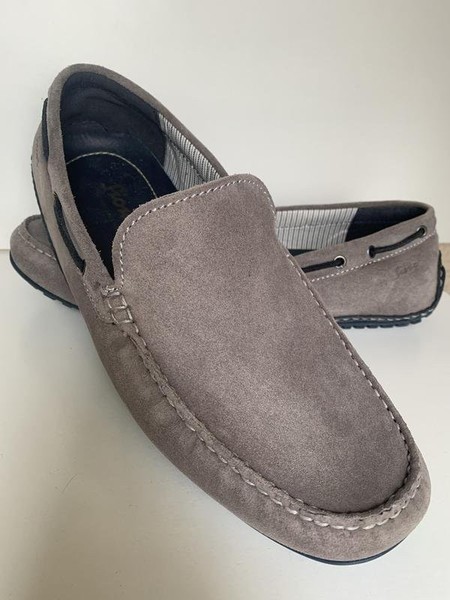 Men Sioux Loafers Grey Suede 44