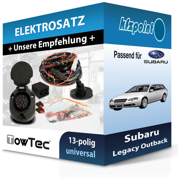 Towtec E-Satz 13Polig Universell Passend für Subaru Legacy Outback Incl. Manual-image