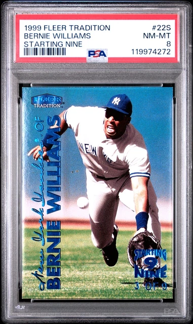 1999 Fleer Tradition Bernie Williams 22S Starting Nine PSA8 #3/9