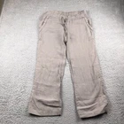Standard James Perse Pants Womens 1/S (32x27) Tan Linen Relaxed Wide Leg Trouser