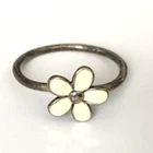 Vintage Ring MARKED ALE PANDORA 925 STERLING SILVER Size 9 Flower Band  lot y