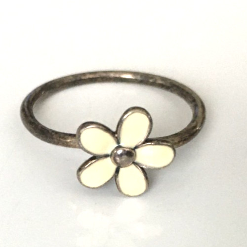 Vintage Ring MARKED ALE PANDORA 925 STERLING SILVER Size 9 Flower Band  lot y
