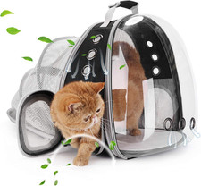 Cat Carrier Backpack, Expandable Bubble Pet Carrier for Cats and Small Dogs, Air