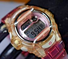 Casio BG169R 3252 Baby-G Clear/Pink Women's Watch NEW BATTERY