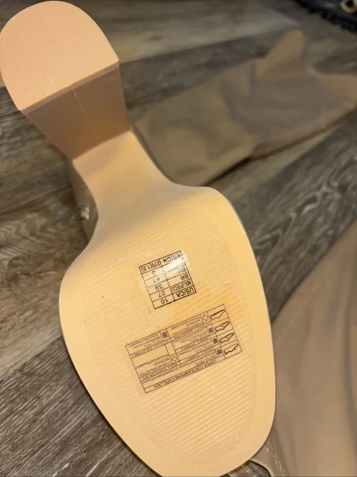 Mujeres Botas Plataforma Sobre la Rodilla Ultra Alto Tacón Bloque Moda Talla 10 Gruesas Foto 4 de 4