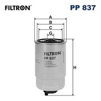Kraftstofffilter Filtron PP 837 Mit Wasserablassschraube Anschraubfilter FüR VW