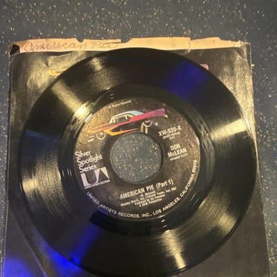 Don McLean American Pie Silver Spotlight Series 7'' Vinyl United Artists