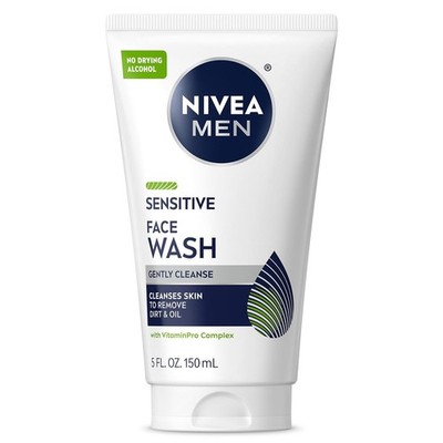 NIVEA MEN Sensitive Face Wash with Vitamin E 5 Fl Oz