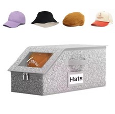 WELEQUT Hat Organizer for Baseball Caps, Storage Holder Container Grey