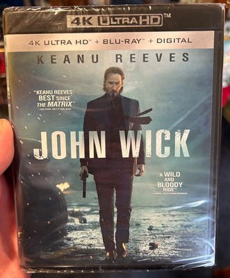 John Wick [2014 Film] (2-Disc, 4K UHD + Blu-Ray, 2017) BRAND NEW & SEALED!!!