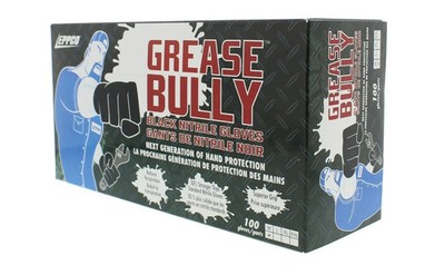 Grease Bully Nitrile Gloves - 6MIL - Black - 1 Box - 100 Count - M-XL