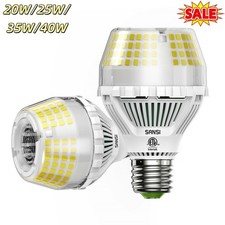 SANSI 200W-400W Equiva LED Light Bulbs 5000K Daylight E26 A19 Energy Efficient
