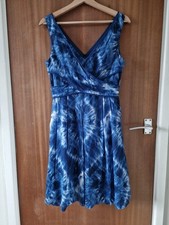 Nine West Dress UK Size 10 Blue Summer Holiday Occasion Guest