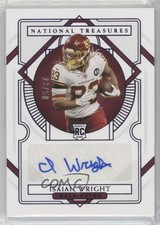 2020 National Treasures Signatures Purple /50 Isaiah Wright #123 Rookie Auto RC