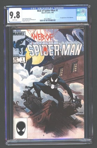 Web of Spider-Man 1    CGC  9.8    White Pages   1985   HIGH GRADE