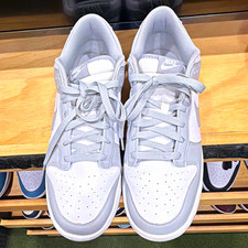 Nike Dunk Low Men’s Low-Top Lace-Up Colorblock Sneakers White/Gray