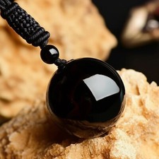 16mm Rainbow Obsidian Pendant Minimalist Protection Crystal Spiritual Necklace