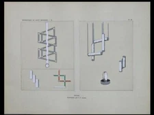 FRENCH ART DECO LUMINAIRE - 1929 POCHOIR- JACQUES ADNET, LAMP, CEILING LIGHT